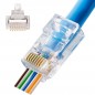 Plug Mâle traversant UTP AWG 26 a sertir (X50) pour cable AWG24 ET AWG26