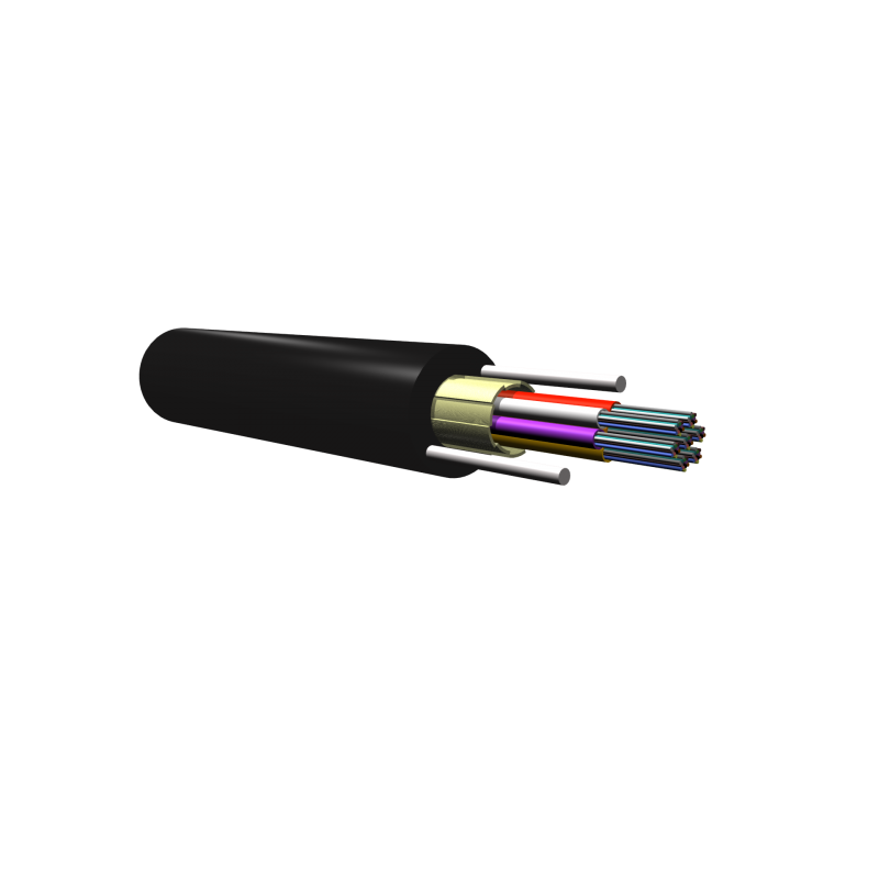 Câble Microgaine Aéro/Sout 12FO SM armé fibre de verre PE 1T12 G652D FIBREOS Cables optiques monomodes 0,59 €Cables optiques ...