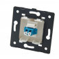 Plastron FIBRE plat 1 port 45 X 45 avec traversée LCDuplex Mono Avec platine