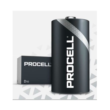 Piles alcalines Duracell Procell D - LR20 1.5V 15.48Ah Par 10