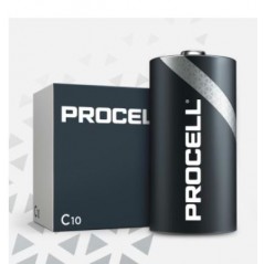  Piles alcalines Duracell Procell C - LR14 1.5V 8.1Ah  Par 10