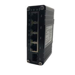 Mini Switch Industriel 4 Port 10/100/1000T 802.3at PoE+1 Port SFP 100/1000