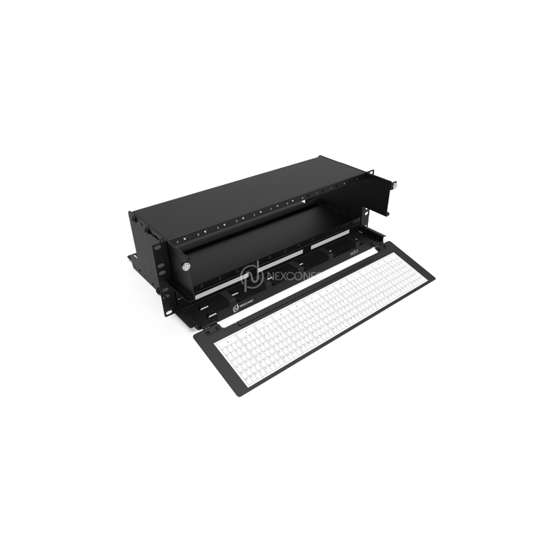 Cadre fixe modulaire HD MP4 3U 12 emplacements (y compris la gestion frontale) N