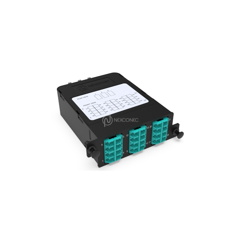 Module HD 40G-10G 24FO MM OM3/OM4 LC - 3xMPO(M) Elite Base-8, Pol B, ports obtur