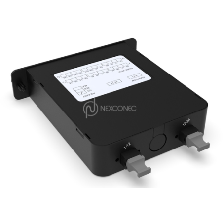 Module LGX MPO-LC/APC Elite 24FO SM Pol A/C, avec volets NEXCONEC