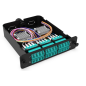 Module d'épissure LGX LC 24FO MM Aqua chargé 24x tresses LC/UPC OM3 900um coloré