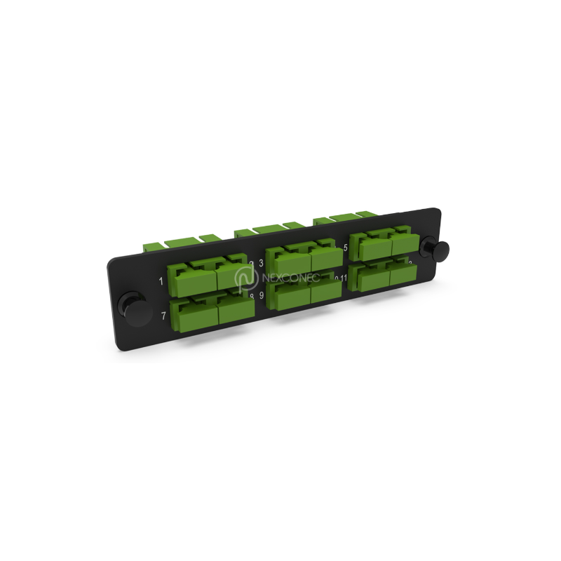 LGX Pass Thru Plaque d'adaptation SC 12FO SM Vert NEXCONEC