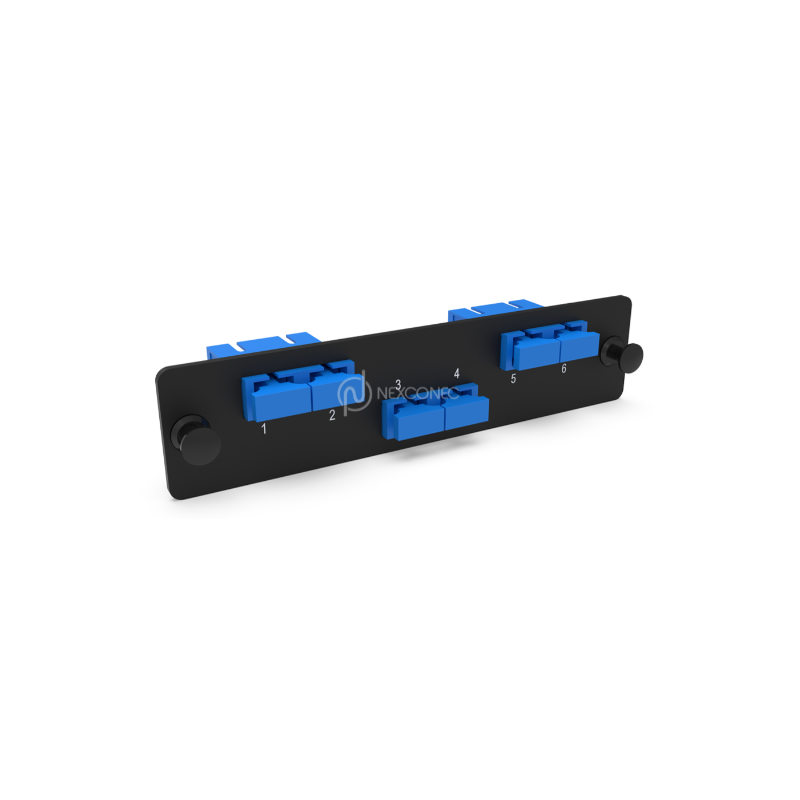 LGX Pass Thru Plaque d'adaptation SC 6FO SM Bleu NEXCONEC