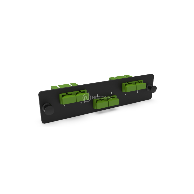 LGX Pass Thru Plaque d'adaptation SC 6FO SM Vert NEXCONEC