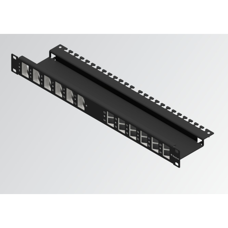 Panneau angulaire preLink® / fixLink® 1U 19'' type 1 / Keystone Angle 30° : 12 g
