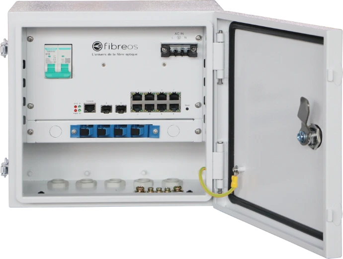 Coffret réseau fibre optique pour vidéosurveillance
