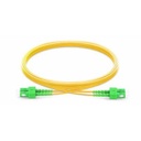 Jarretière optique mono SCAPC/SCAPC duplex Zipp jaune 12m