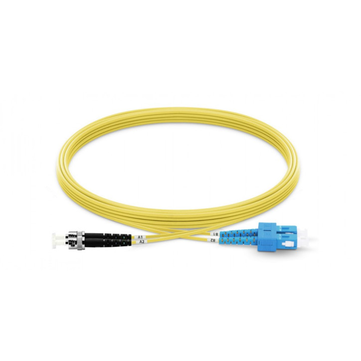 Jarretière optique mono SCPC/ST duplex Zipp jaune 2m