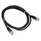 Cordon cuivre RJ 45 FTP Cat. 6 Gaine PVC 3 m noir 100% cuivre