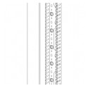 Support de panneaux et anneaux de gestion verticale 42U, 1 paire
