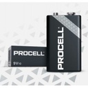  Piles alcalines Duracell Procell 9V - 6LR61 673mAh Par 10