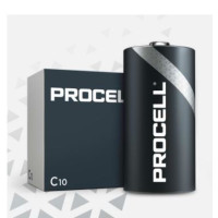  Piles alcalines Duracell Procell C - LR14 1.5V 8.1Ah  Par 10