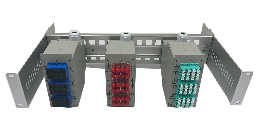 Boitier optique RAIL DIN 12 ports SC duplex