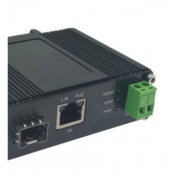 convertisseur de media POE++ industriel 10/100/1000 vers SFP 90 W