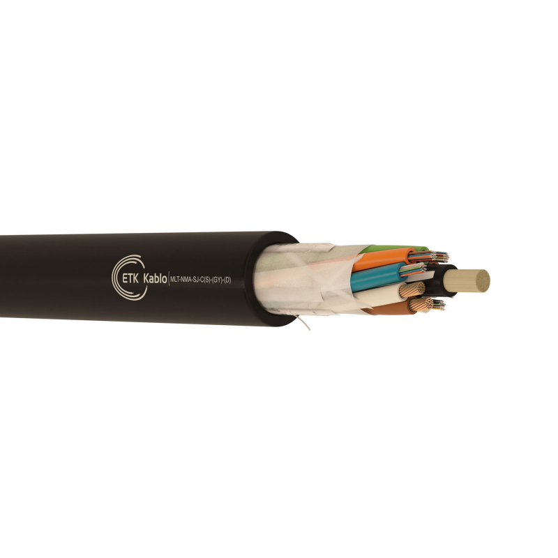 cable hybride optique 12 fo mono g652d + 2 conducteurs cuivre 2.5 mm2