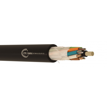 cable hybride optique 12 fo mono g652d + 2 conducteurs cuivre 2.5 mm2