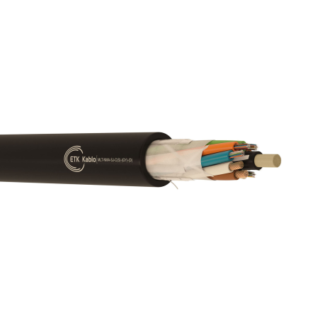 cable hybride optique 12 fo mono g652d + 2 conducteurs cuivre 2.5 mm2
