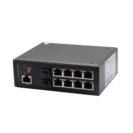 Switch PoE industriel géré 8 ports 10/100/1000 Mbps avec 2 Ports Gigabit SFP