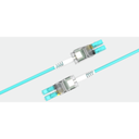 Jarretière optique OM3 LC/LC  tracable led USB C duplex Zipp, turquoise, 1 m