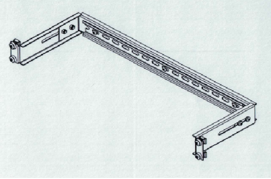 Support 19 Rail DIN Profondeur réglable 100/150mm