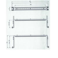 Support 19 Rail DIN Profondeur réglable 100/150mm