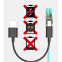 Jarretière optique OM4 LC/LC  tracable led USB C duplex Zipp, turquoise, 1 m