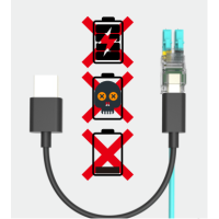 Jarretière optique mono g657A1 LCPc/LCPc tracable led USB C duplex 2 m