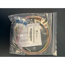 pack de 12 pigtails 9/125 OS2 LC/upc easy strip gaine colorée fibre translucide