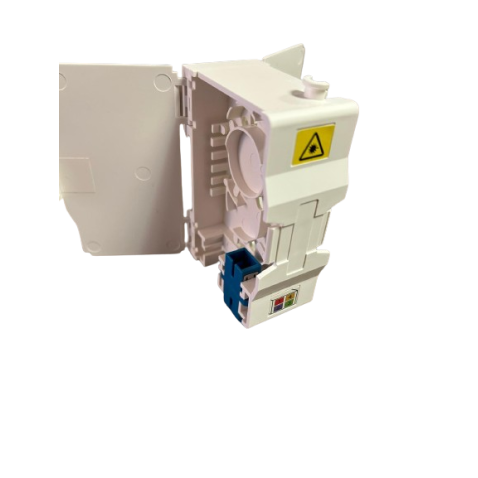 boitier modulaire pour rail  din 4 ports format SC ou LC vide ( pto )