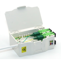 boitier modulaire pour rail  din 4 ports format SC ou LC vide ( pto )