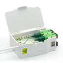boitier modulaire pour rail  din 4 ports format SC ou LC vide ( pto )