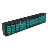 Plaquette d'adaptateurs MP2 12 LC QD Aqua (chargée) NEXCONEX