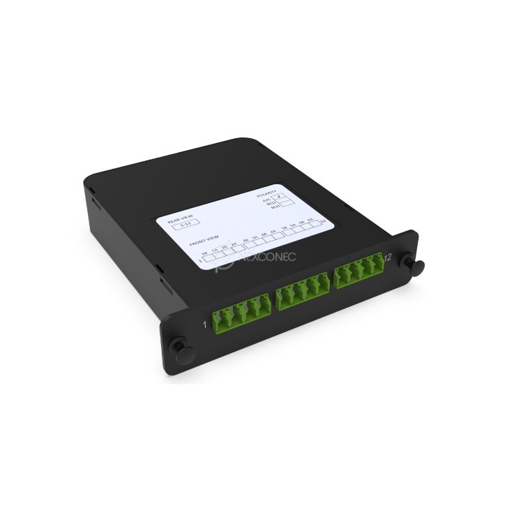 Module LGX MPO-LC/APC Elite 12FO SM Pol A/C avec volet NEXCONEC
