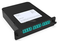 Module LGX MPO-LC Elite 12FO MM OM3/4 Aqua Pol A/C avec volet NEXCONEC