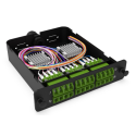 Module d'épissure LGX LC/APC 24FO SM vert chargé 24x tresses LC/APC G657A1 obtur