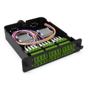 Module d'épissure LGX LC/APC 24FO SM vert chargé 24x tresses LC/APC G657A1 obtur