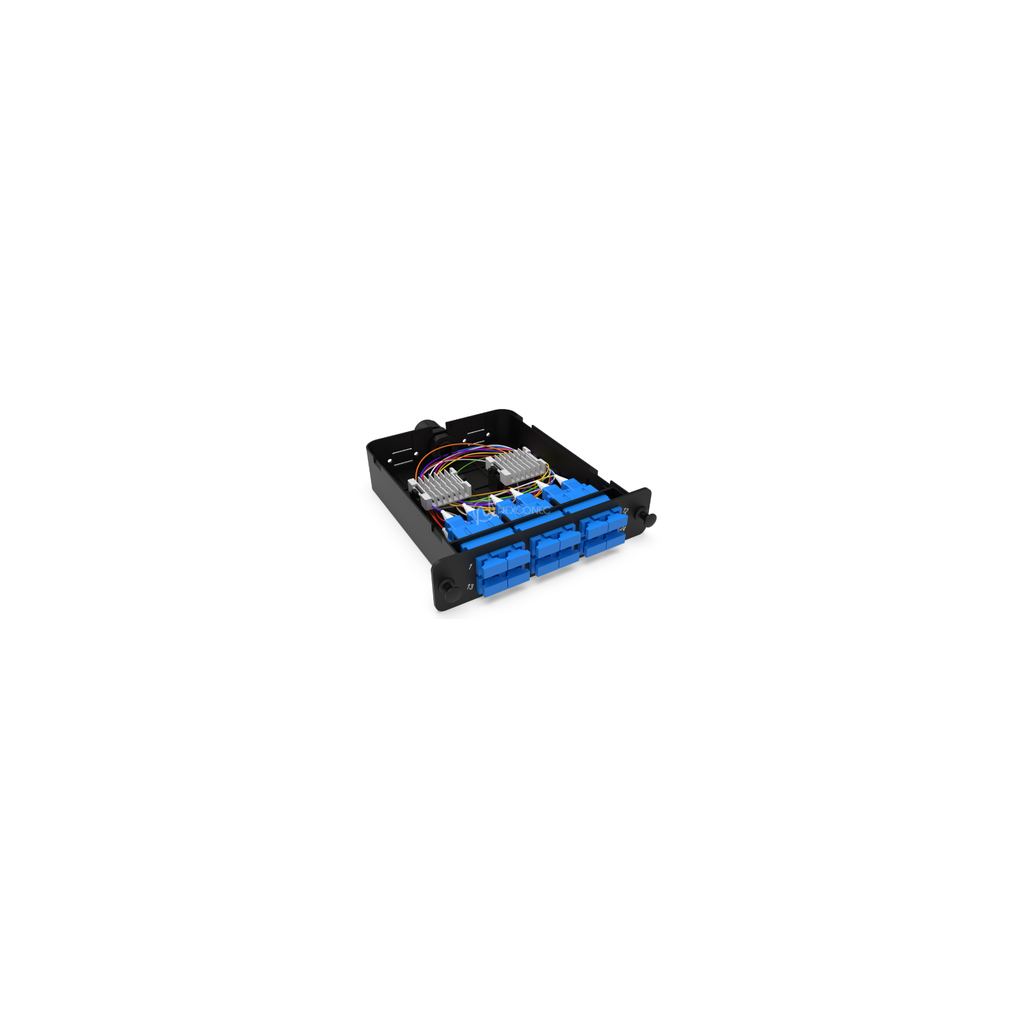 Module d'épissure LGX SC 12FO SM bleu chargé 12x tresses SC/UPC G657A1 600um col