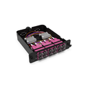 Module d'épissure LGX SC 12FO MM Aqua chargé 12x Pigtails SC/UPC OM4 600um color