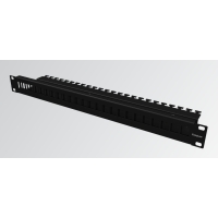 Panneau preLink® / fixLink® 19'' 1U 24x Keystone, noir