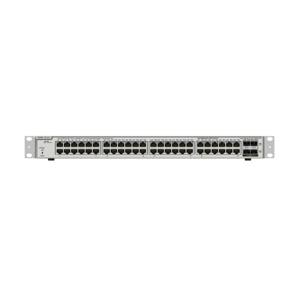 SWITCH POE 10G GÉRÉ 48 PORTS L2 48 PORTS GIGA RJ45 POE/POE+ 4*10G SFP+ 370W REYE