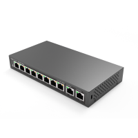 SWITCH 8 ports 100 Mbps + 2 ports de liaison montante 1000 Mbps,8 ports POE/POE+