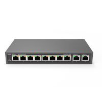 SWITCH 8 ports 100 Mbps + 2 ports de liaison montante 1000 Mbps,8 ports POE/POE+