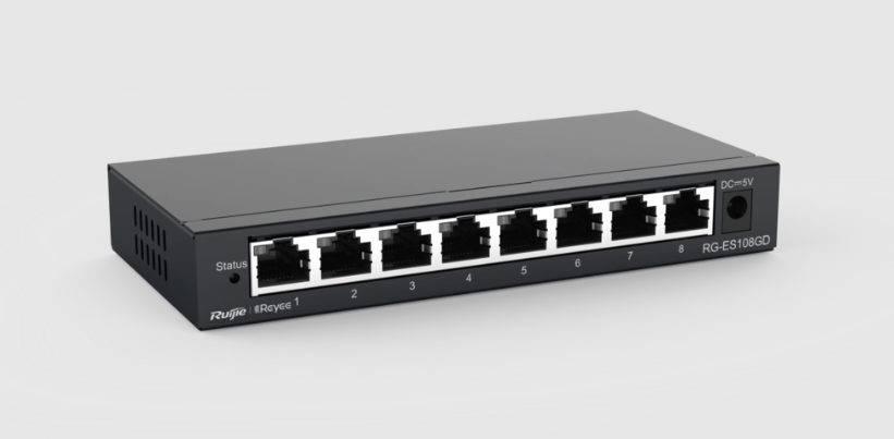 Switch non géré Gigabit à 8 ports, 8 ports RJ45 Gigabit, boîtier en acier