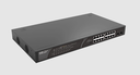 Switch non géré 16 ports cuivre de 1000 Mbps et 2 ports SFP montants de 1000 Mbp
