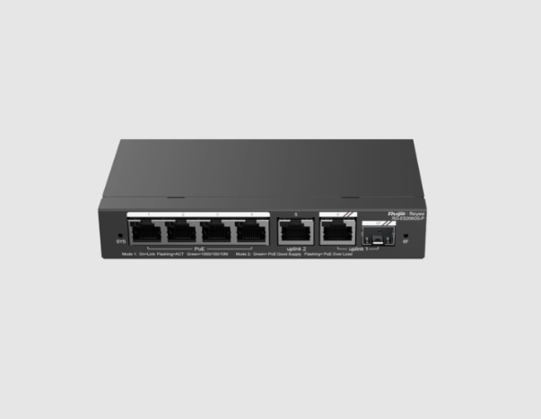Smart Switch PoE Gigabit à 6 ports : 4 ports PoE/PoE+, 1 port RJ45 Gigabit